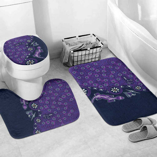 Melbourne Storm NAIDOC Week 2026 Bathroom Set Aboriginal Lizard Dot Painting - 50 Years of Deadly
