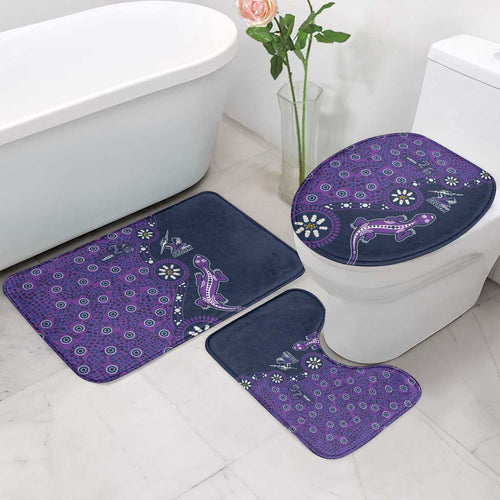 Melbourne Storm NAIDOC Week 2026 Bathroom Set Aboriginal Lizard Dot Painting - 50 Years of Deadly