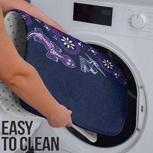 Melbourne Storm NAIDOC Week 2026 Bathroom Set Aboriginal Lizard Dot Painting - 50 Years of Deadly