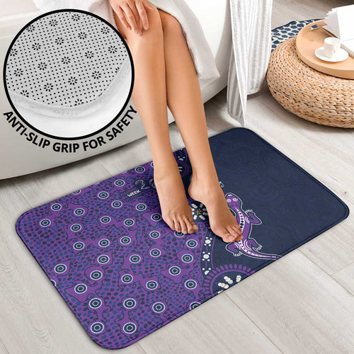 Melbourne Storm NAIDOC Week 2026 Bathroom Set Aboriginal Lizard Dot Painting - 50 Years of Deadly