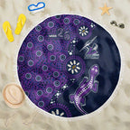 Melbourne Storm NAIDOC Week 2026 Beach Blanket Aboriginal Lizard Dot Painting - 50 Years of Deadly
