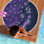 Melbourne Storm NAIDOC Week 2026 Beach Blanket Aboriginal Lizard Dot Painting - 50 Years of Deadly