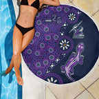 Melbourne Storm NAIDOC Week 2026 Beach Blanket Aboriginal Lizard Dot Painting - 50 Years of Deadly
