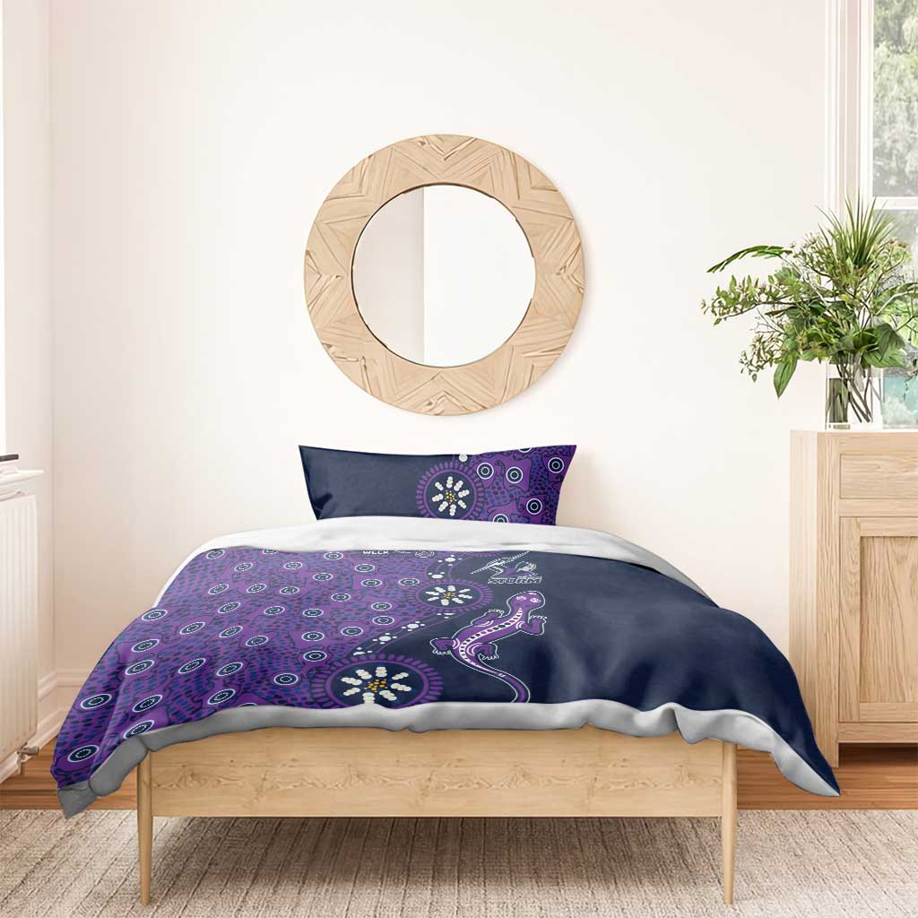 Melbourne Storm NAIDOC Week 2026 Bedding Set Aboriginal Lizard Dot Painting - 50 Years of Deadly
