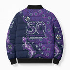 Melbourne Storm NAIDOC Week 2026 Bomber Puffer Jacket Aboriginal Lizard Dot Painting - 50 Years of Deadly