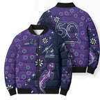Melbourne Storm NAIDOC Week 2026 Bomber Puffer Jacket Aboriginal Lizard Dot Painting - 50 Years of Deadly