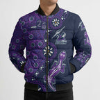 Melbourne Storm NAIDOC Week 2026 Bomber Puffer Jacket Aboriginal Lizard Dot Painting - 50 Years of Deadly