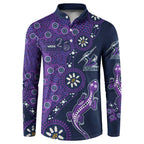 Melbourne Storm NAIDOC Week 2026 Button Sweatshirt Aboriginal Lizard Dot Painting - 50 Years of Deadly