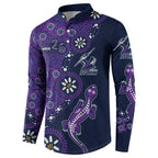 Melbourne Storm NAIDOC Week 2026 Button Sweatshirt Aboriginal Lizard Dot Painting - 50 Years of Deadly