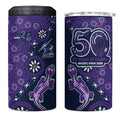 Melbourne Storm NAIDOC Week 2026 4 in 1 Can Cooler Tumbler Aboriginal Lizard Dot Painting - 50 Years of Deadly