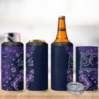 Melbourne Storm NAIDOC Week 2026 4 in 1 Can Cooler Tumbler Aboriginal Lizard Dot Painting - 50 Years of Deadly