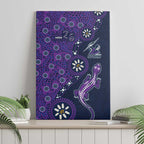 Melbourne Storm NAIDOC Week 2026 Canvas Wall Art Aboriginal Lizard Dot Painting - 50 Years of Deadly