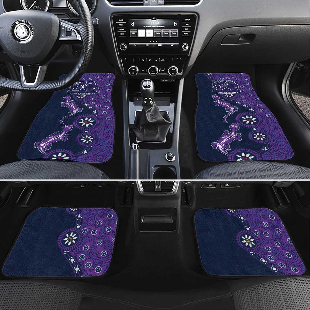 Melbourne Storm NAIDOC Week 2026 Car Mats Aboriginal Lizard Dot Painting - 50 Years of Deadly