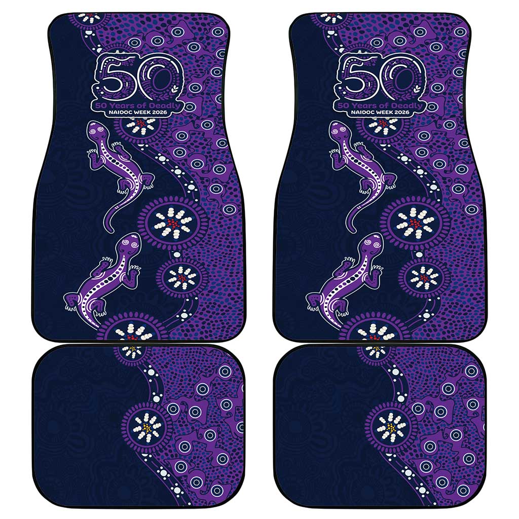 Melbourne Storm NAIDOC Week 2026 Car Mats Aboriginal Lizard Dot Painting - 50 Years of Deadly