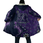 Melbourne Storm NAIDOC Week 2026 Cloak Aboriginal Lizard Dot Painting - 50 Years of Deadly