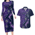 Melbourne Storm NAIDOC Week 2026 Couples Matching Long Sleeve Bodycon Dress and Hawaiian Shirt Aboriginal Lizard Dot Painting - 50 Years of Deadly