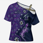 Melbourne Storm NAIDOC Week 2026 Cross Shoulder Shirt Aboriginal Lizard Dot Painting - 50 Years of Deadly