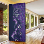 Melbourne Storm NAIDOC Week 2026 Door Cover Aboriginal Lizard Dot Painting - 50 Years of Deadly