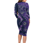 Melbourne Storm NAIDOC Week 2026 Family Matching Long Sleeve Bodycon Dress and Hawaiian Shirt Aboriginal Lizard Dot Painting - 50 Years of Deadly