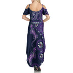 Melbourne Storm NAIDOC Week 2026 Family Matching Summer Maxi Dress and Hawaiian Shirt Aboriginal Lizard Dot Painting - 50 Years of Deadly