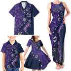 Melbourne Storm NAIDOC Week 2026 Family Matching Tank Maxi Dress and Hawaiian Shirt Aboriginal Lizard Dot Painting - 50 Years of Deadly