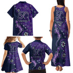 Melbourne Storm NAIDOC Week 2026 Family Matching Tank Maxi Dress and Hawaiian Shirt Aboriginal Lizard Dot Painting - 50 Years of Deadly