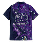 Melbourne Storm NAIDOC Week 2026 Family Matching Tank Maxi Dress and Hawaiian Shirt Aboriginal Lizard Dot Painting - 50 Years of Deadly