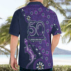 Melbourne Storm NAIDOC Week 2026 Hawaiian Shirt Aboriginal Lizard Dot Painting - 50 Years of Deadly