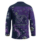 Melbourne Storm NAIDOC Week 2026 Hockey Jersey Aboriginal Lizard Dot Painting - 50 Years of Deadly