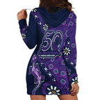 Melbourne Storm NAIDOC Week 2026 Hoodie Dress Aboriginal Lizard Dot Painting - 50 Years of Deadly