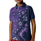 Melbourne Storm NAIDOC Week 2026 Kid Polo Shirt Aboriginal Lizard Dot Painting - 50 Years of Deadly