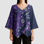 Melbourne Storm NAIDOC Week 2026 Kimono Sleeve Blouse Aboriginal Lizard Dot Painting - 50 Years of Deadly