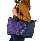 Melbourne Storm NAIDOC Week 2026 Leather Tote Bag Aboriginal Lizard Dot Painting - 50 Years of Deadly