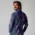 Melbourne Storm NAIDOC Week 2026 Long Sleeve Polo Shirt Aboriginal Lizard Dot Painting - 50 Years of Deadly