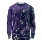 Melbourne Storm NAIDOC Week 2026 Long Sleeve Shirt Aboriginal Lizard Dot Painting - 50 Years of Deadly