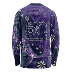 Melbourne Storm NAIDOC Week 2026 Long Sleeve Shirt Aboriginal Lizard Dot Painting - 50 Years of Deadly