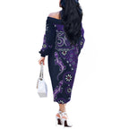 Melbourne Storm NAIDOC Week 2026 Off The Shoulder Long Sleeve Dress Aboriginal Lizard Dot Painting - 50 Years of Deadly