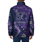 Melbourne Storm NAIDOC Week 2026 Padded Jacket Aboriginal Lizard Dot Painting - 50 Years of Deadly