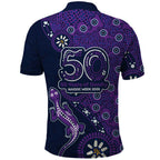 Melbourne Storm NAIDOC Week 2026 Polo Shirt Aboriginal Lizard Dot Painting - 50 Years of Deadly