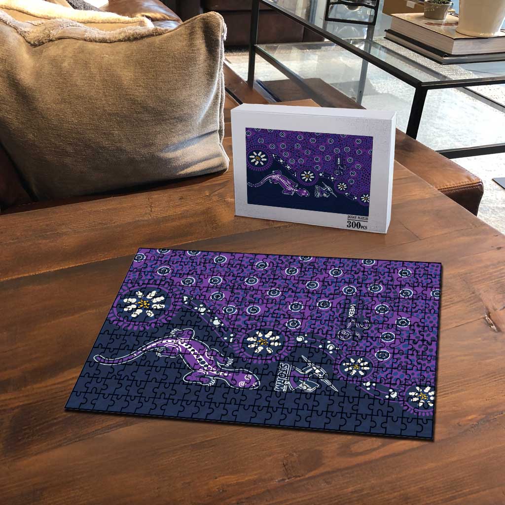 Melbourne Storm NAIDOC Week 2026 Puzzle Aboriginal Lizard Dot Painting - 50 Years of Deadly