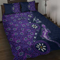 Melbourne Storm NAIDOC Week 2026 Quilt Bed Set Aboriginal Lizard Dot Painting - 50 Years of Deadly