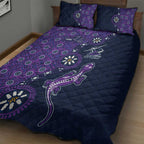 Melbourne Storm NAIDOC Week 2026 Quilt Bed Set Aboriginal Lizard Dot Painting - 50 Years of Deadly