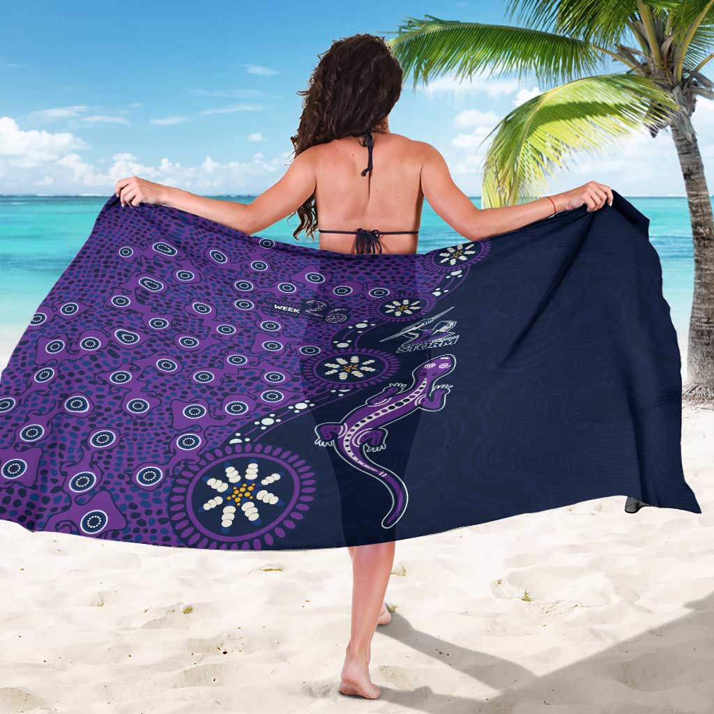 Melbourne Storm NAIDOC Week 2026 Sarong Aboriginal Lizard Dot Painting - 50 Years of Deadly