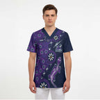 Melbourne Storm NAIDOC Week 2026 Scrub Top Aboriginal Lizard Dot Painting - 50 Years of Deadly