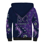 Melbourne Storm NAIDOC Week 2026 Sherpa Hoodie Aboriginal Lizard Dot Painting - 50 Years of Deadly