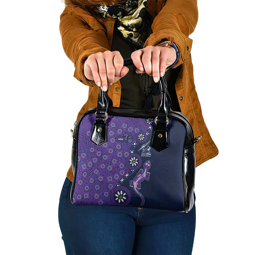 Melbourne Storm NAIDOC Week 2026 Shoulder Handbag Aboriginal Lizard Dot Painting - 50 Years of Deadly