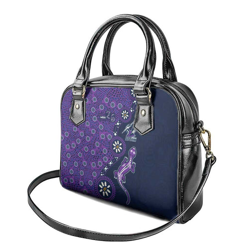 Melbourne Storm NAIDOC Week 2026 Shoulder Handbag Aboriginal Lizard Dot Painting - 50 Years of Deadly