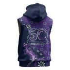 Melbourne Storm NAIDOC Week 2026 Sleeveless Hoodie Aboriginal Lizard Dot Painting - 50 Years of Deadly