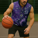 Melbourne Storm NAIDOC Week 2026 Sleeveless Zip Hoodie Aboriginal Lizard Dot Painting - 50 Years of Deadly