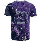 Melbourne Storm NAIDOC Week 2026 T Shirt Aboriginal Lizard Dot Painting - 50 Years of Deadly